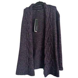 NWT Berretti Made in Italy Soft Knit Open Front Cardigan Sweater